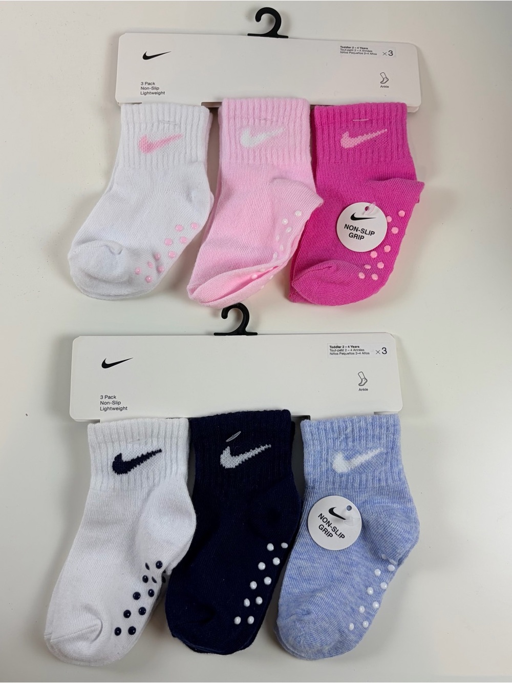 NWT Nike 6 Pack Non-Slip Lightweight Socks Toddler 2-4 Years